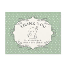 Schattige Baby Olifant | Baby Shower Bedankt