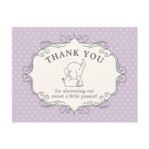 Schattige Baby Olifant | Baby Shower Bedankt