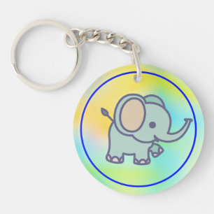 Schattige Baby Olifant Cartoon-47767 Sleutelhanger