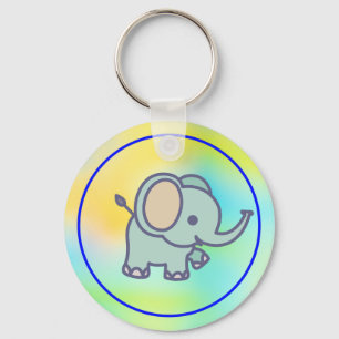 Schattige baby olifant cartoon-47767 sleutelhanger