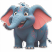 Schattige baby olifant cartoon sticker (Voorkant)