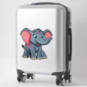 Schattige baby olifant cartoon sticker (Koffer)