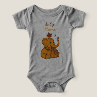 Schattige Baby Olifant Herfst Seizoen Peuter & Zui