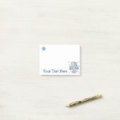 Schattige baby olifant jongen post-it® notes (Op bureau)