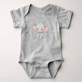 Schattige Baby Olifant – Kleuter Kledingontwerp Romper