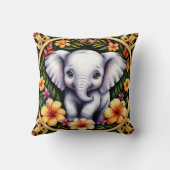 Schattige Baby Olifant Kussen (Achterkant)
