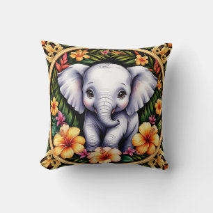 Schattige Baby Olifant Kussen