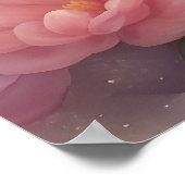 Schattige Baby Olifant met Bloemen Poster (Hoek)