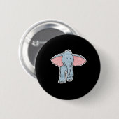 schattige baby olifant ronde button 5,7 cm (Voorkant /achterkant)