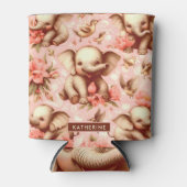  Schattige Baby Olifantspatroon Blikjeskoeler (Voorkant)