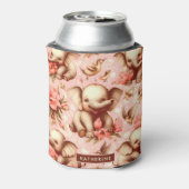  Schattige Baby Olifantspatroon Blikjeskoeler (Blikje Achterkant)