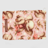  Schattige Baby Olifantspatroon Golfhanddoek (Horizontaal)