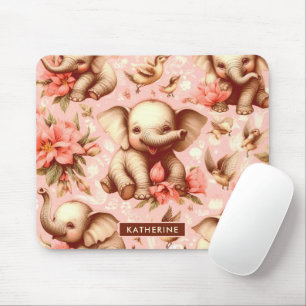Schattige Baby Olifantspatroon Muismat