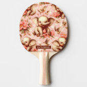  Schattige Baby Olifantspatroon Tafeltennisbatje (Achterkant)