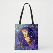 Schattige Baby-otter in de ruimte Galaxy Tote Bag (Voorkant)