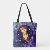Schattige Baby-otter in de ruimte Galaxy Tote Bag (Achterkant)