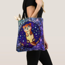 Schattige Baby-otter in de ruimte Galaxy Tote Bag