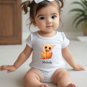 Schattige Baby Owl Baby Jersey Bodysuit