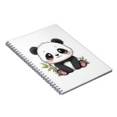 Schattige baby panda bamboe notitieboek (Rechterzijde)