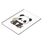 Schattige baby panda bamboe notitieboek (Linkerzijde)