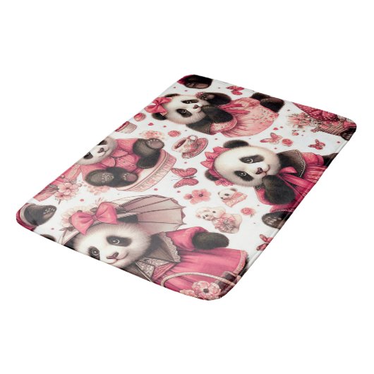  Schattige Baby Panda Naadloos Badmat (Gekanteld)