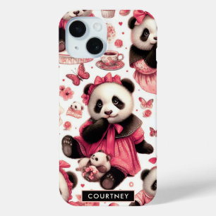 Schattige Baby Panda Naadloos iPhone 15 Case