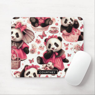  Schattige Baby Panda Naadloos Muismat