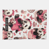 Schattige Baby Panda Naadloos Theedoek (Horizontaal)