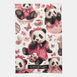  Schattige Baby Panda Naadloos Theedoek