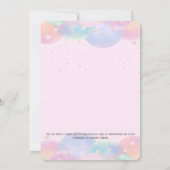 Schattige Baby Penguin Roze Baby shower Kaart (Achterkant)