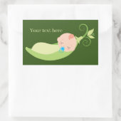 schattige baby peulpppeuters voegen tekst toe rechthoekige sticker (Tas)