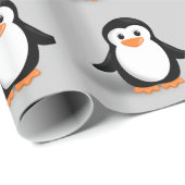 Schattige baby pinguïn cadeaupapier (Rol Hoek)