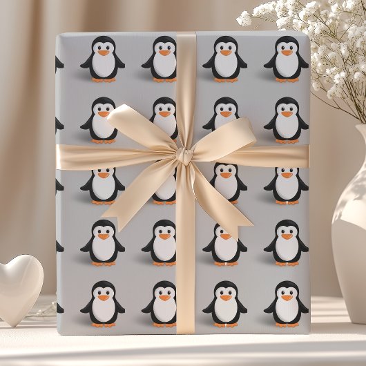 Schattige baby pinguïn cadeaupapier