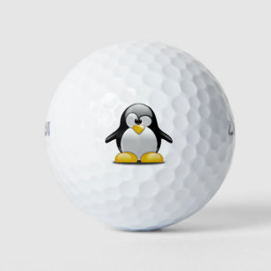 Schattige baby pinguïn golfballen