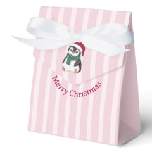 Schattige Baby Pinguïn met Kerstman Hoed Kerstmis
