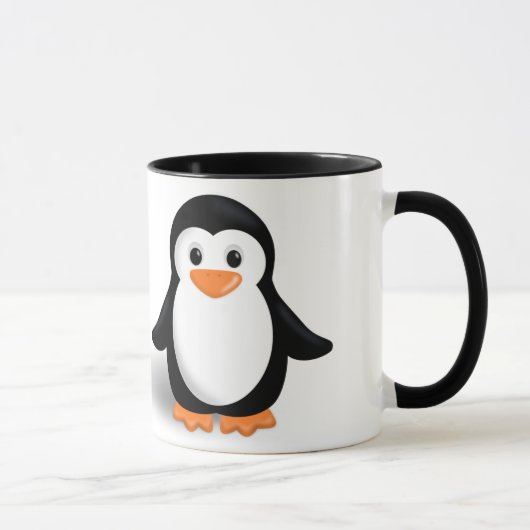 Schattige baby pinguïn mok (Rechts)