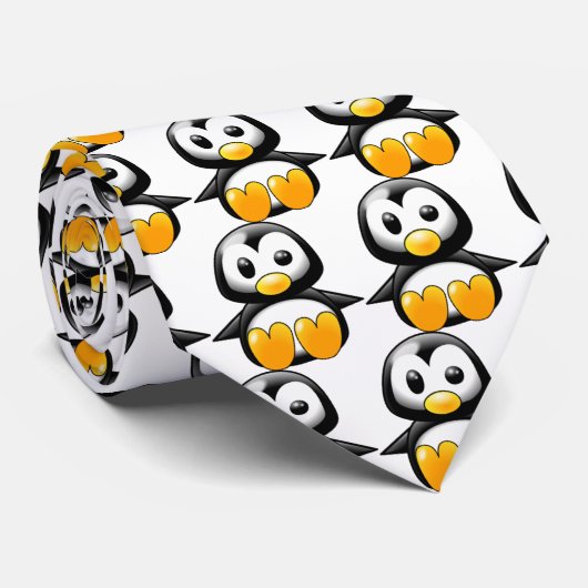 schattige baby pinguïn stropdas (Opgerold)