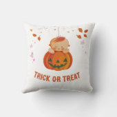 Schattige Baby Pompoen Trick or Treat Halloween Kussen (Achterkant)