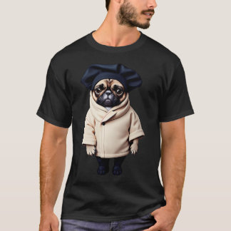 Schattige baby-pug in winterjas - Aardige pug-pupp T-shirt