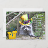 Schattige Baby Raccoon Verjaardag Flat Kaart (Voorkant)