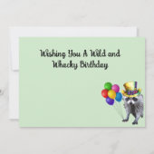 Schattige Baby Raccoon Verjaardag Flat Kaart (Achterkant)