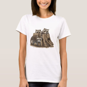 Schattige Baby Raccoons T-shirt