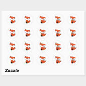 Schattige Baby Red Fox Animal Ronde Sticker (Vel)