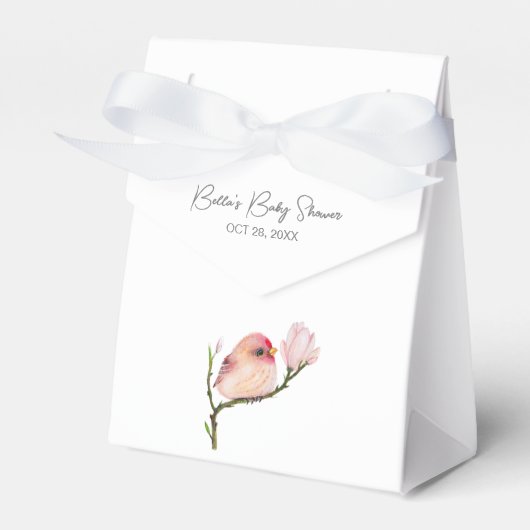 Schattige Baby Redpoll Bird Baby shower Bedankdoosjes (Voorkant Zijde)