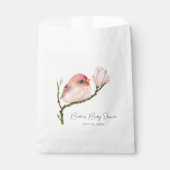 Schattige Baby Redpoll Bird Baby shower Bedankzakje (Voorkant)