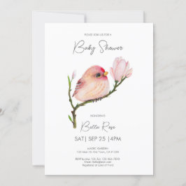 Schattige Baby Redpoll Bird Baby shower Kaart