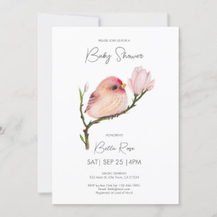 Schattige Baby Redpoll Bird Baby shower Kaart