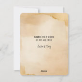 Schattige Baby rendier kerstboodschap Feestdagenkaart (Achterkant)