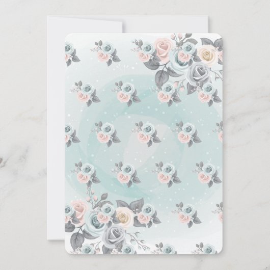 Schattige Baby Rendieren Bloemen Baby shower Kaart (Achterkant)