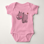 schattige baby rhino romper (Voorkant)